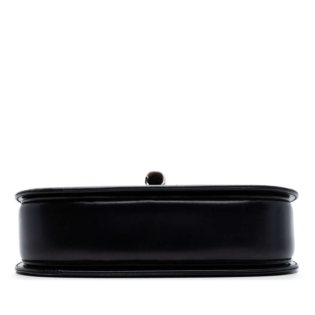 Gucci Small Calfskin Bamboo Top Handle Bag Black Leather Very good - Inside View