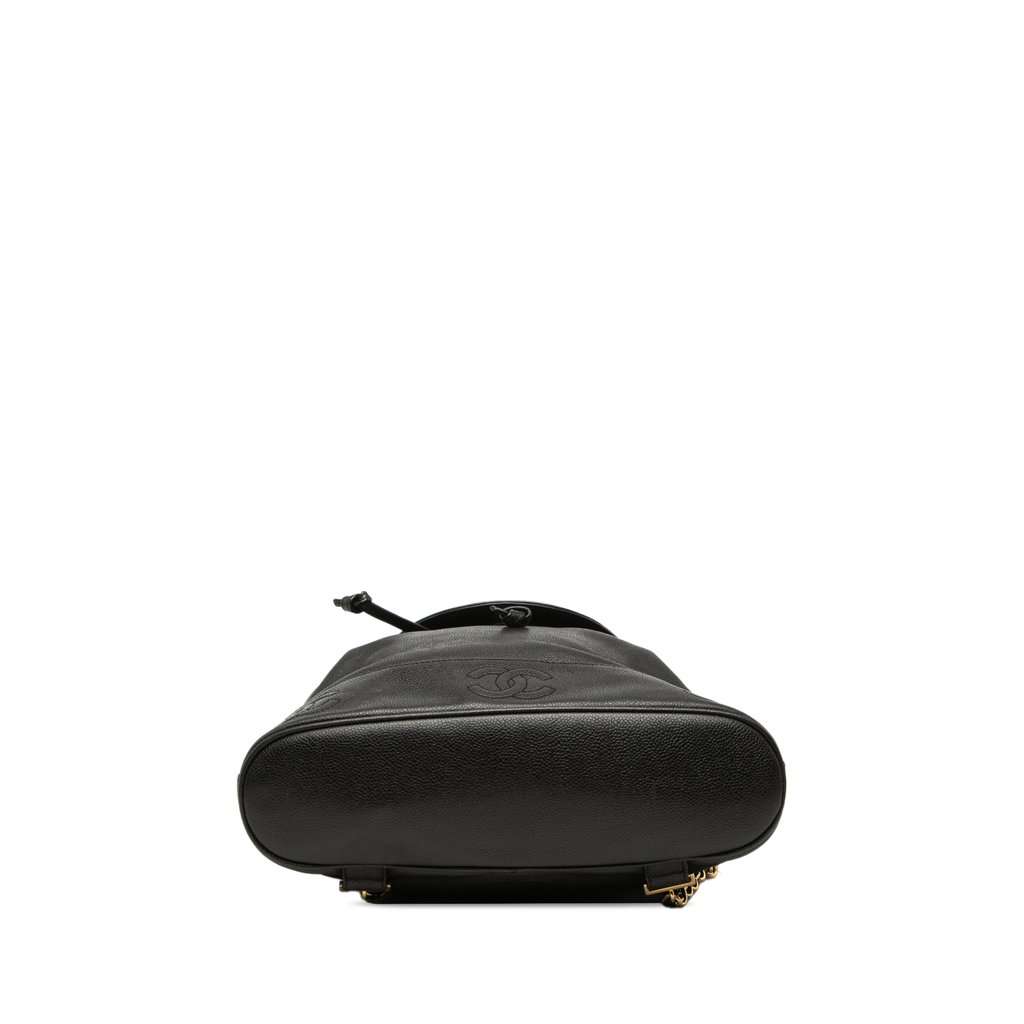 Chanel Caviar Triple CC Backpack Black Leather Very good - Inside View