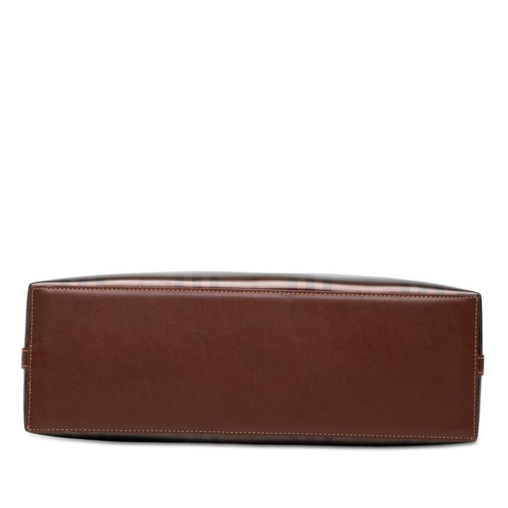 Burberry Haymarket Check PVC Shoulder Bag Brown Plastic Very good - Inside View