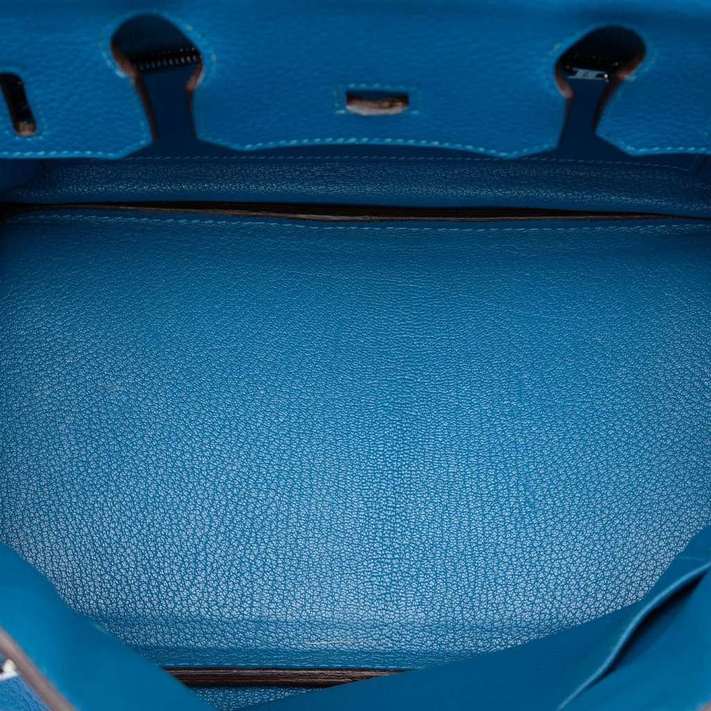 Hermès Togo Birkin Retourne 30 Blue Leather Very good condition - Model View