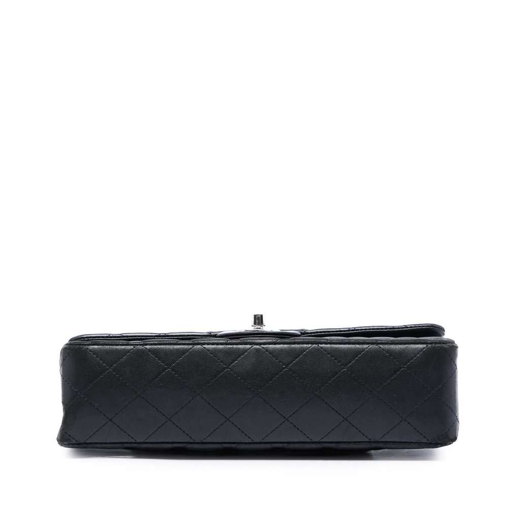 Chanel Medium Classic Lambskin Double Flap Black Leather Very good condition - Inside View
