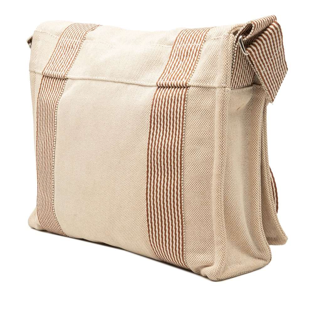 Hermès Canvas Fourre Tout Besace MM Beige Very good condition - Back View