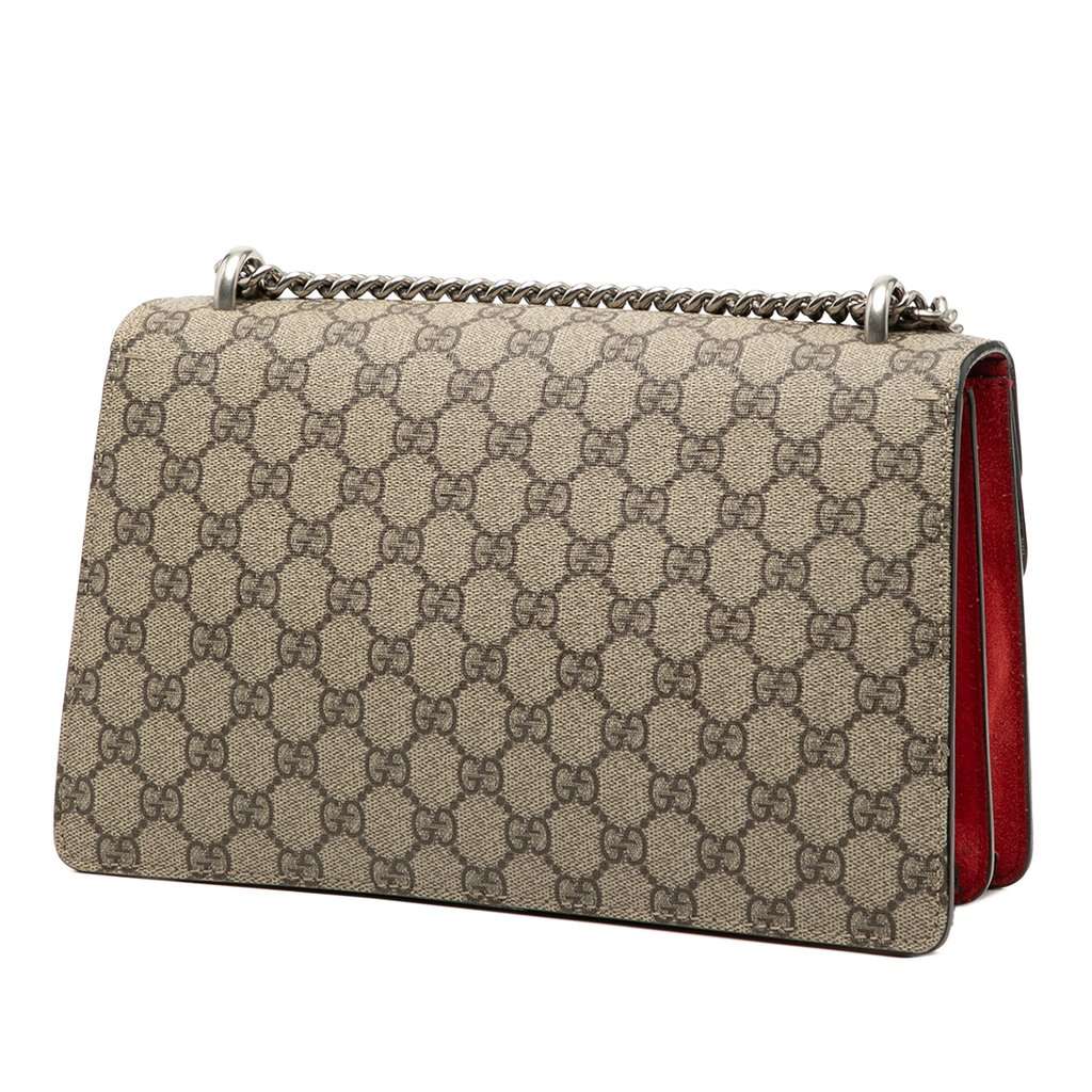 Gucci Medium GG Supreme Dionysus Shoulder Bag Beige Very good - Back View