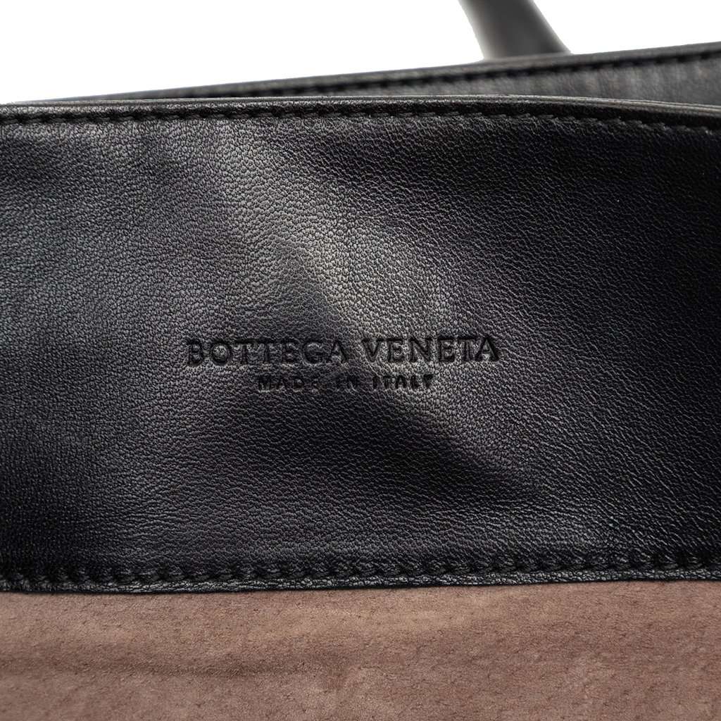 Bottega Veneta Medium Nappa Intrecciato Roma Tote Black Leather Very good condition - Box View