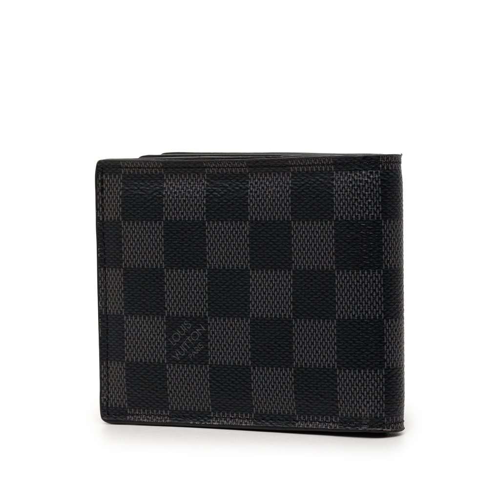 Louis Vuitton Damier Graphite Amerigo Wallet Black Very good condition - Back View