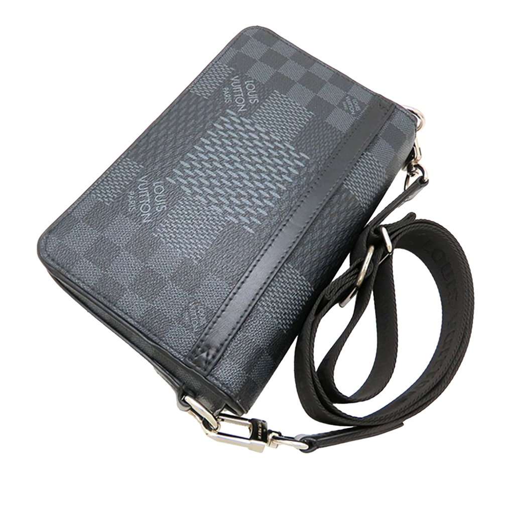 Louis Vuitton Damier Graphite Studio 3D Messenger Bag Black Very good - Model View
