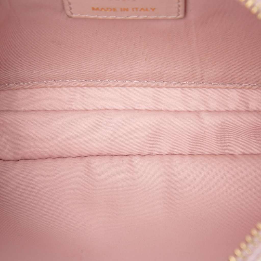 Dior Embroidered Canvas Toile de Jouy Crossbody Pink Very good condition - Model View