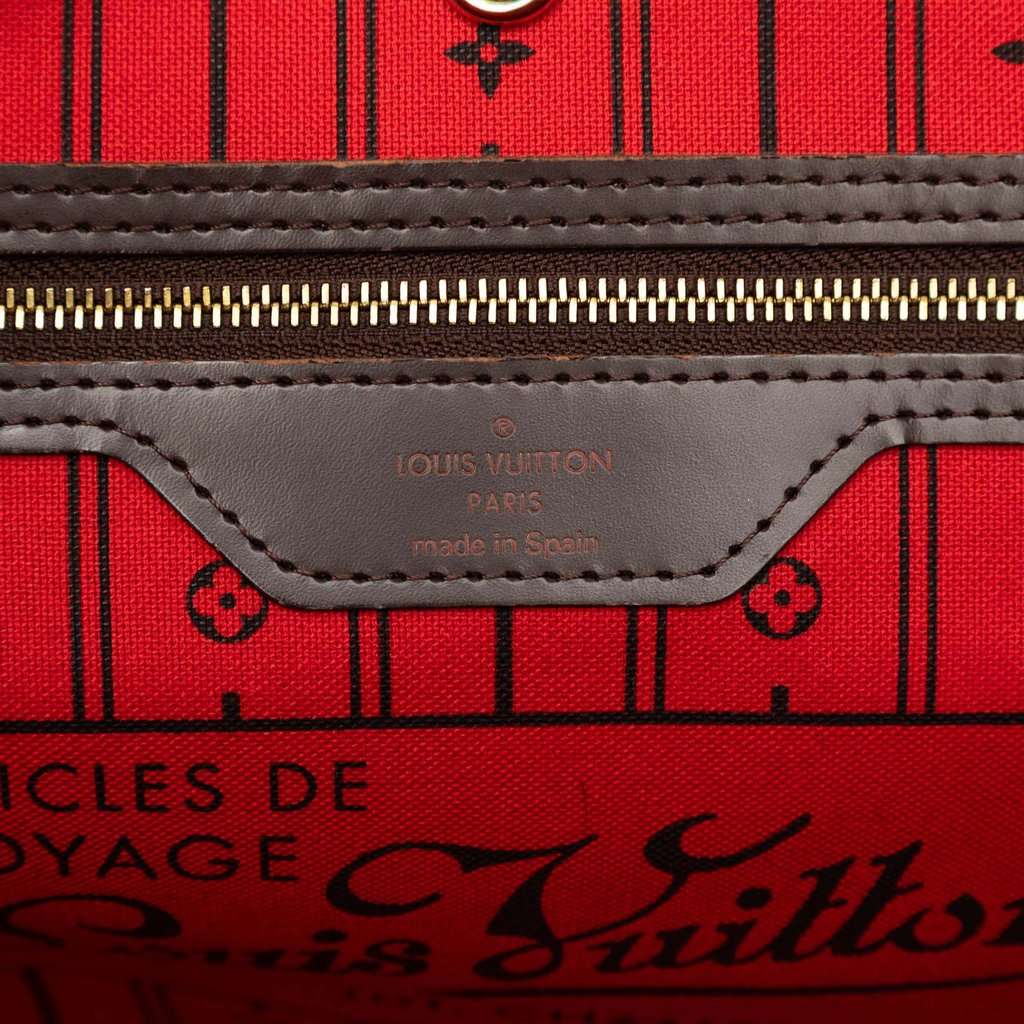 Louis Vuitton Damier Ebene Neverfull MM Brown Very good - Box View
