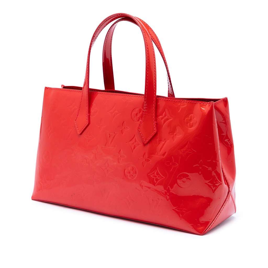 Louis Vuitton Monogram Vernis Wilshire PM Red Leather Very good condition - Back View