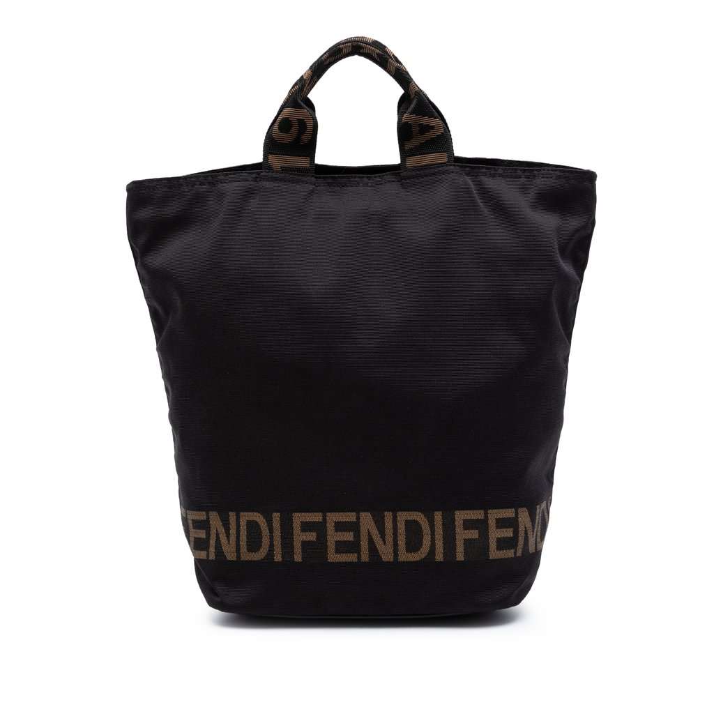 Fendi Nylon Tote Brown Very good condition - Front View