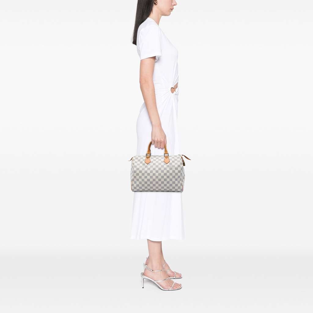 Louis Vuitton Damier Azur Speedy 30 White Very good condition - Box View