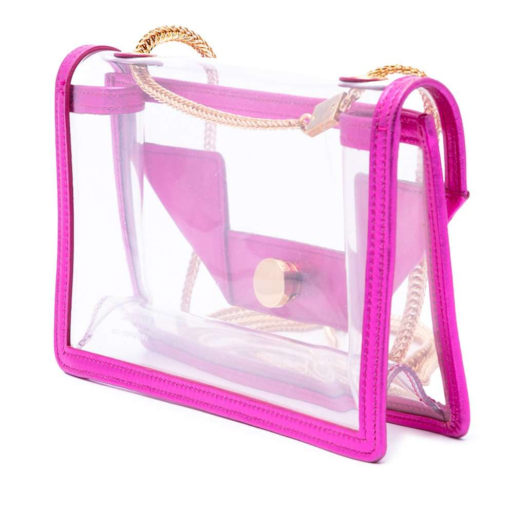 Saint Laurent Small Metallic Leather Trimmed PVC Betty Crossbody White Plastic Very good - Back View