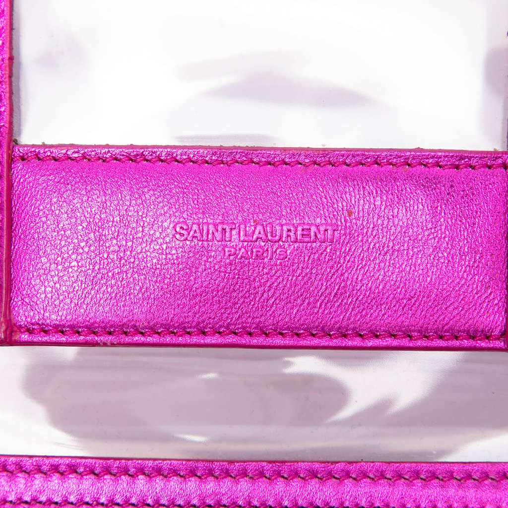 Saint Laurent Small Metallic Leather Trimmed PVC Betty Crossbody White Plastic Very good - Box View