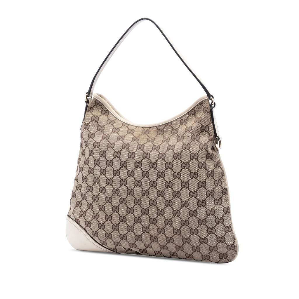 Gucci GG Canvas New Britt Hobo Beige Very good condition - Back View