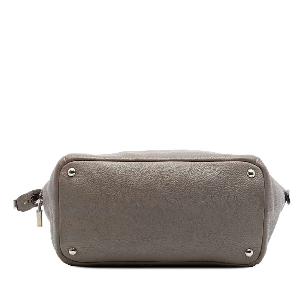 Prada Vitello Daino Double Handle Bag Brown Leather Very good condition - Inside View