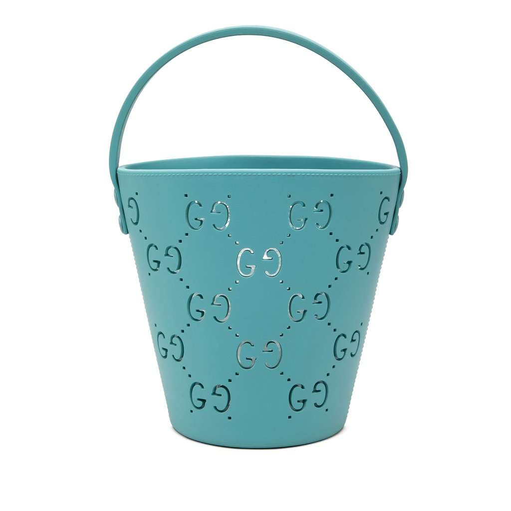 Gucci Kids GG Rubber Bucket Bag Blue Very good - Front View