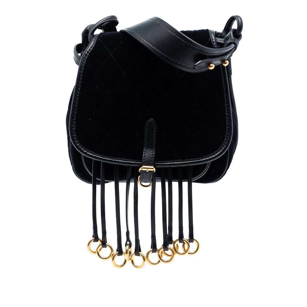Prada Impuntu Velluto Corsaire Crossbody Black Very good condition - Front View