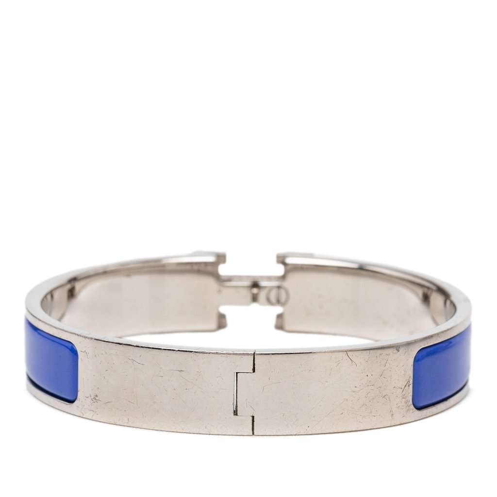 Hermès Narrow Enamel Clic H Bracelet GM Blue Very good - Inside View