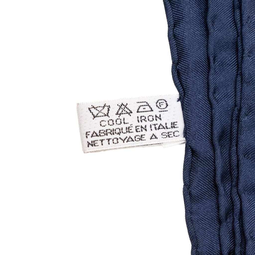 Chanel Golden Rope Tassel Grape Silk Scarf Blue Very good - Inside View