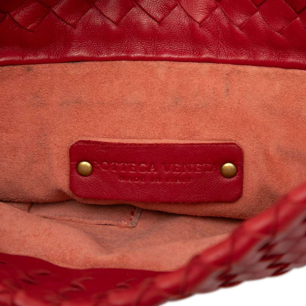 Bottega Veneta Nappa Intrecciato Crossbody Red Leather Very good - Box View