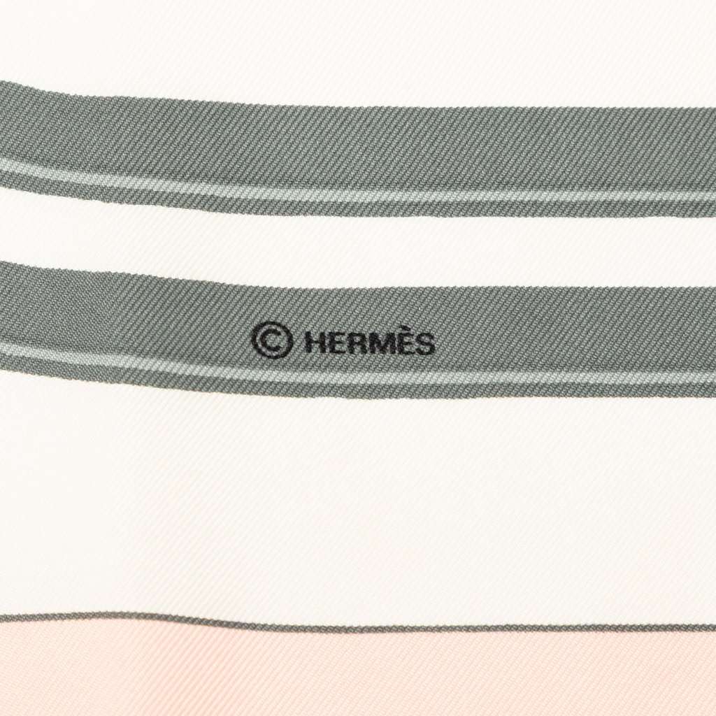 Hermès Brides de Gala Silk Scarf 90 Pink Very good - Back View