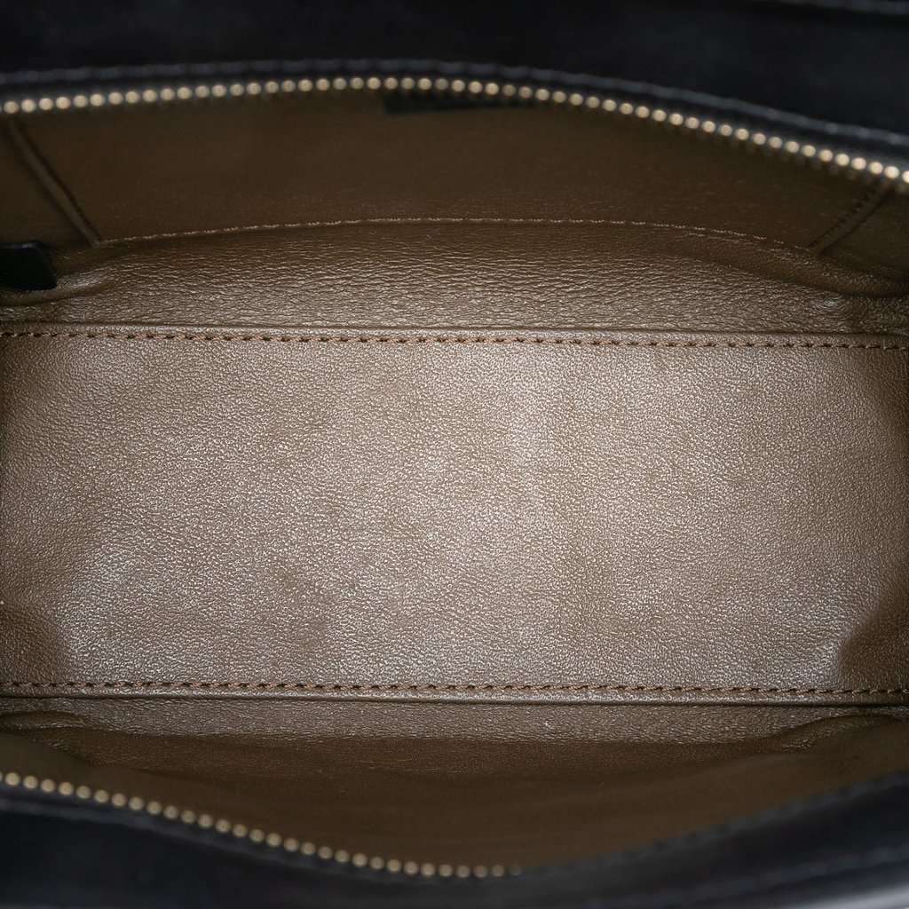 Celine Nano Tricolor Nubuck and Calfskin Luggage Tote Blue Leather Very good condition - Model View