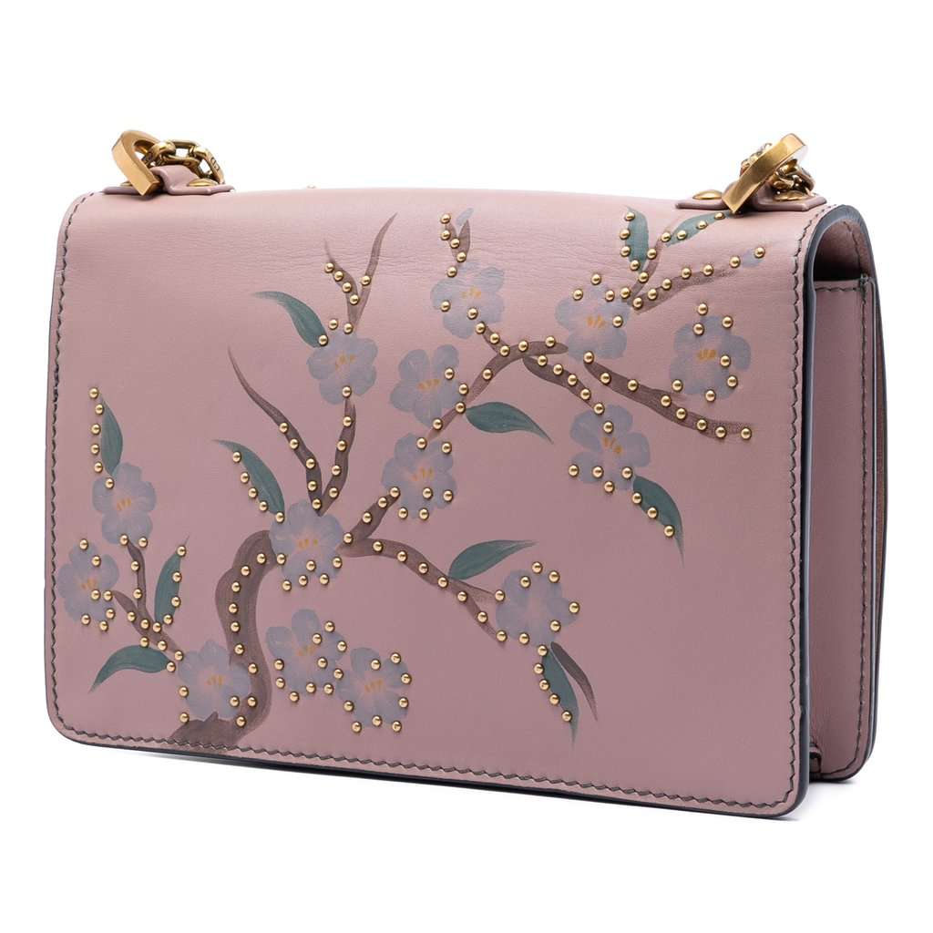 Dior Jardin Japonais Medium Calfskin JAdior Chain Flap Pink Leather Very good - Back View