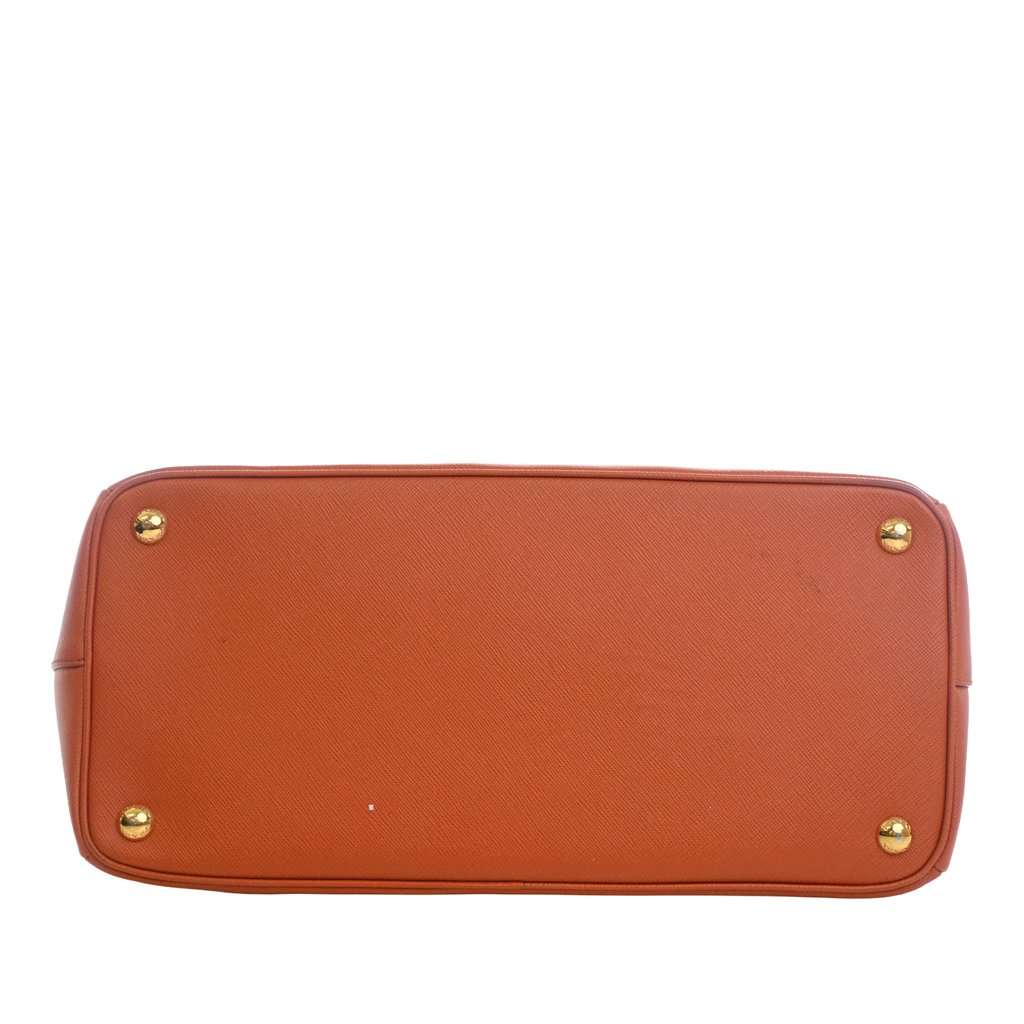 Prada Saffiano Lux Parabole Tote Orange Leather Very good condition - Box View