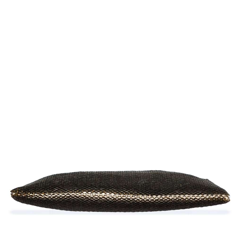 Miu Miu Metallic Sequin Clutch Gold Very good - Inside View