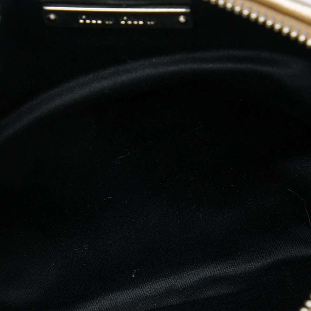 Miu Miu Metallic Sequin Clutch Gold Very good - Model View