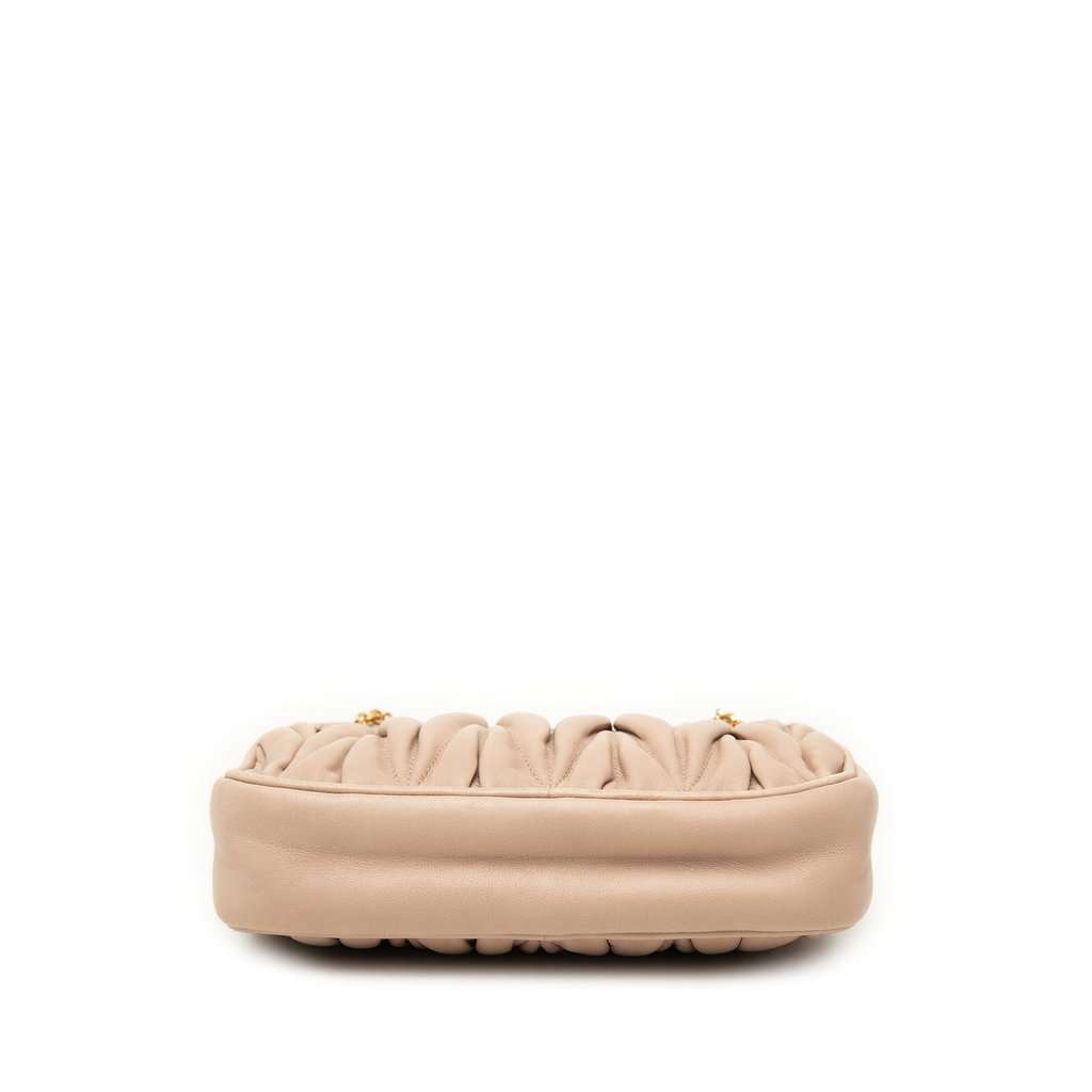 Miu Miu Matelasse Nappa Pouch with Chain Brown Leather Very good - Inside View