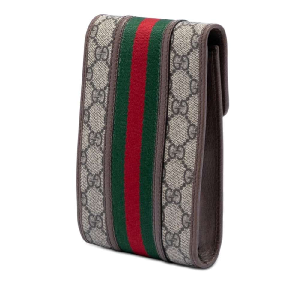 Gucci Mini GG Supreme Web Ophidia Crossbody Beige Very good condition - Back View