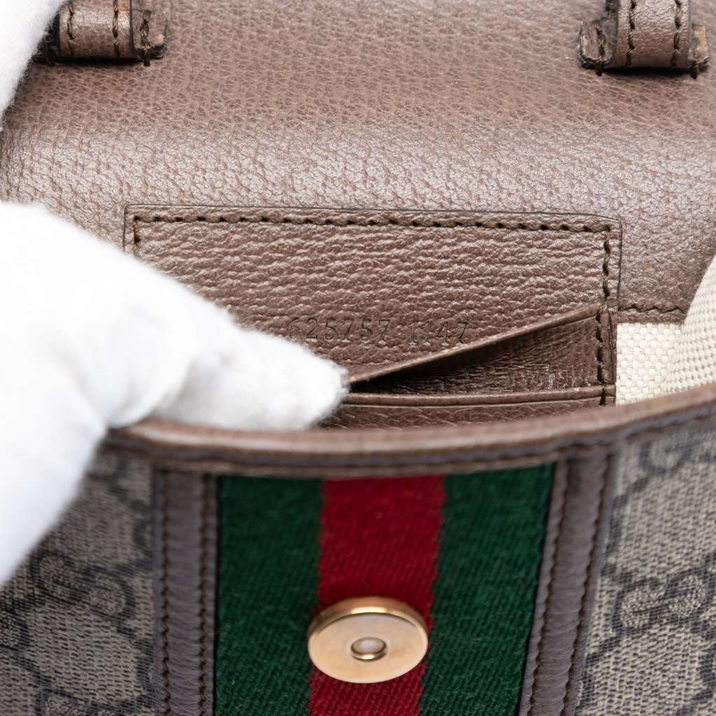 Gucci Mini GG Supreme Web Ophidia Crossbody Beige Very good condition - Box View