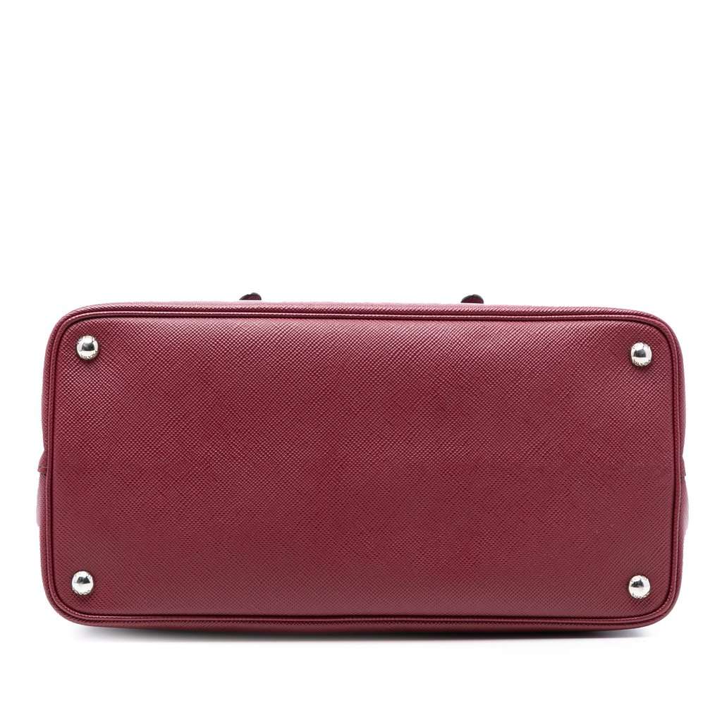 Prada Medium Saffiano Cuir Double Handle Satchel Red Leather Very good condition - Inside View