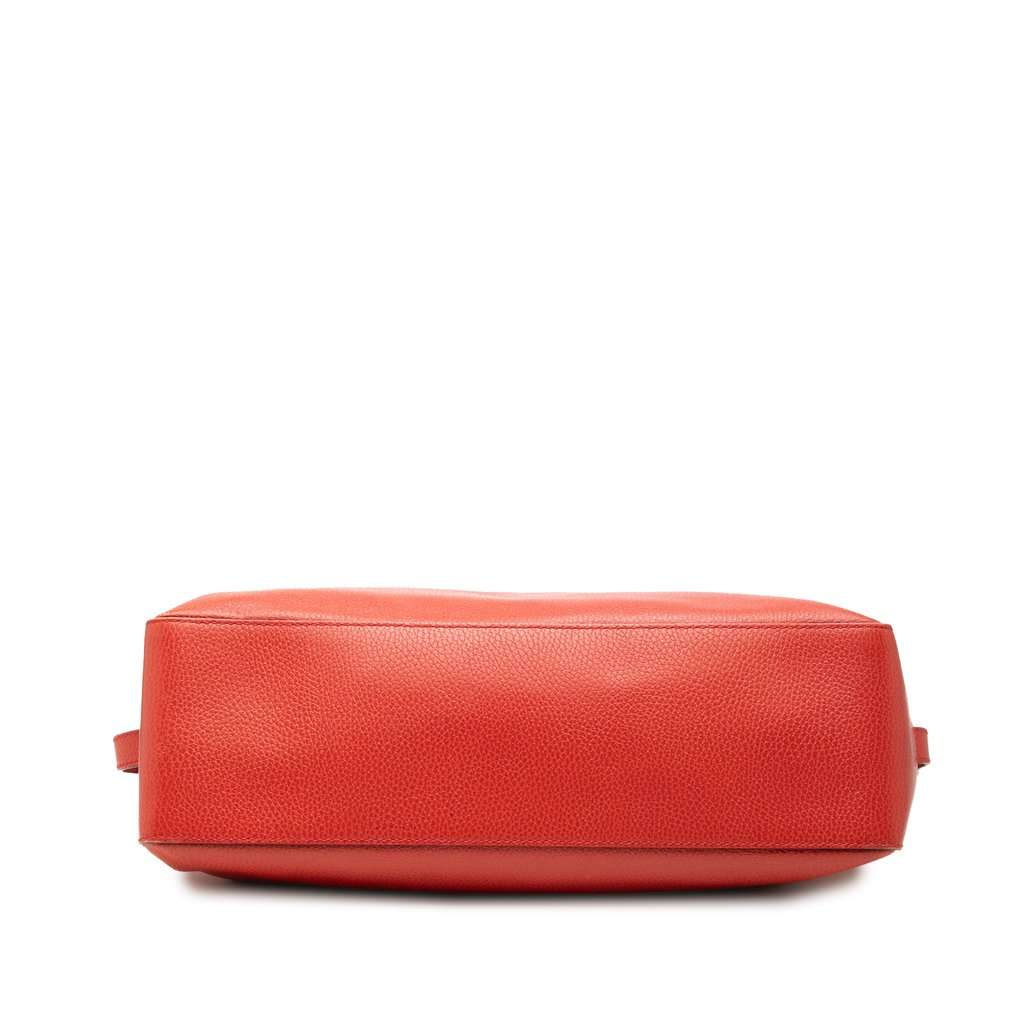 Gucci Calfskin Buckle Satchel Red Leather Very good - Inside View