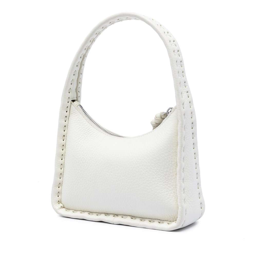 Fendi Mini Cuoio Romano Selleria Fendessence Handbag White Leather Very good condition - Back View