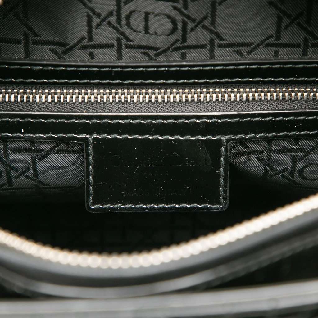 Dior Large Patent Cannage Lady Dior Black Leather Very good condition - Box View
