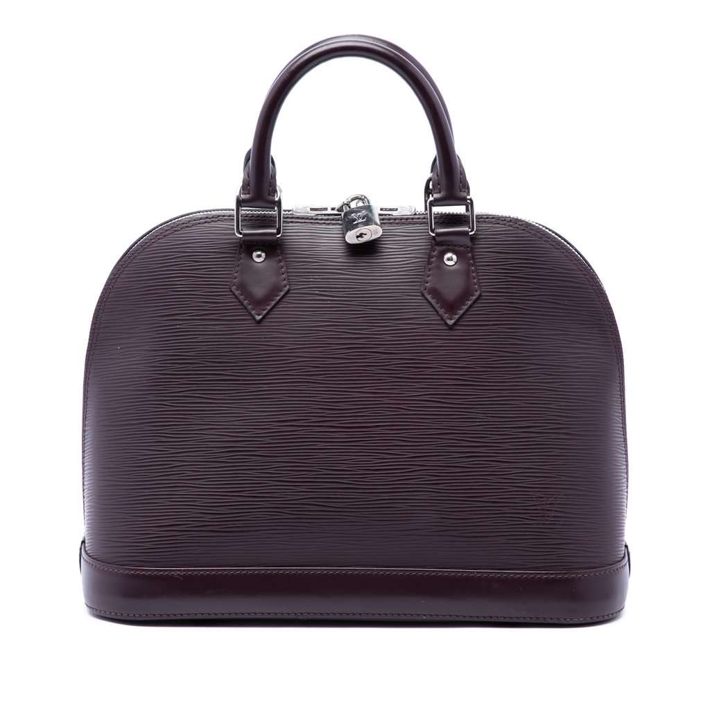 Louis Vuitton Epi Alma PM Purple Leather Very good - Front View