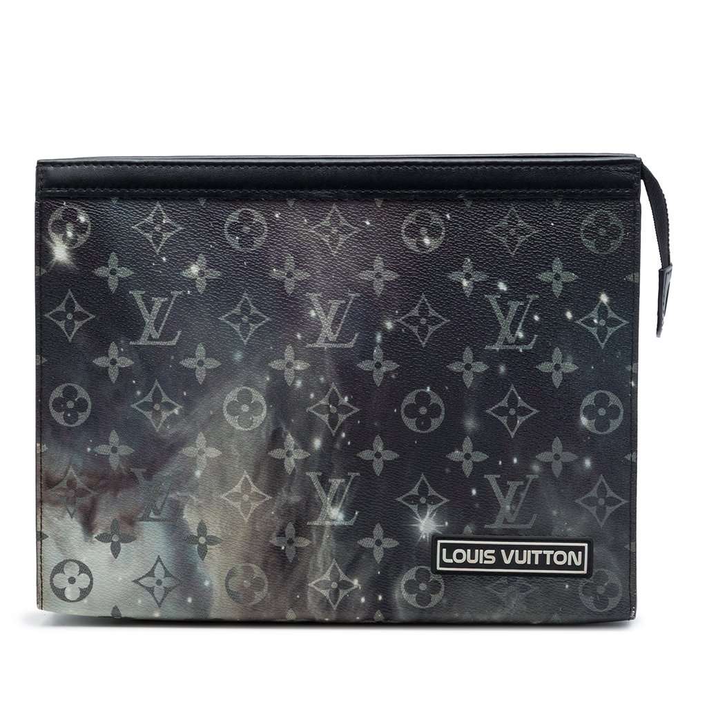 Louis Vuitton Monogram Galaxy Pochette Voyage MM Black Very good - Front View