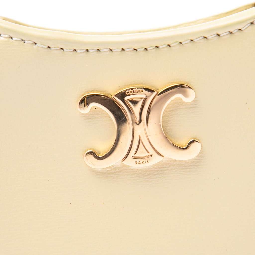 Celine Micro Shiny Calfskin Triomphe Tilly Bag Yellow Leather Very good - Box View