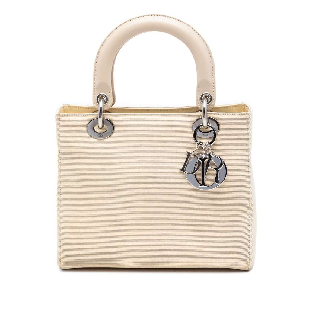 Dior Medium Canvas Lady Dior Brown Very good condition - Front View