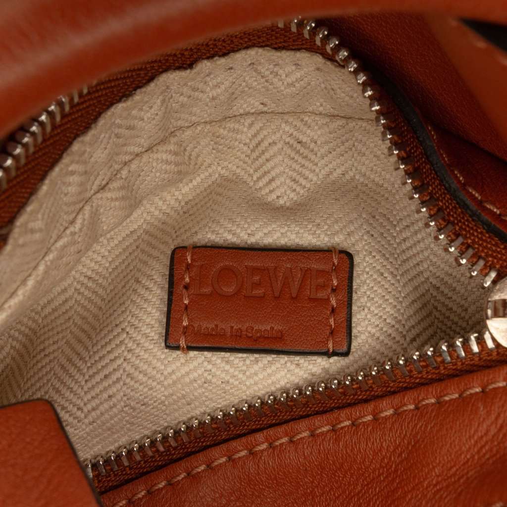 Loewe Nano Calfskin Puzzle Satchel Brown Leather Very good condition - Box View