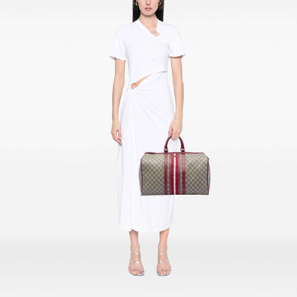 Gucci GG Supreme Web Travel Bag Beige Good - Box View