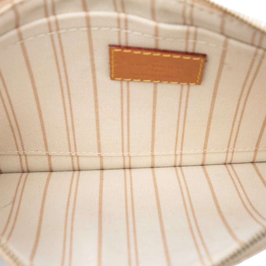 Louis Vuitton Damier Azur Neverfull MM Pouch White Very good - Model View