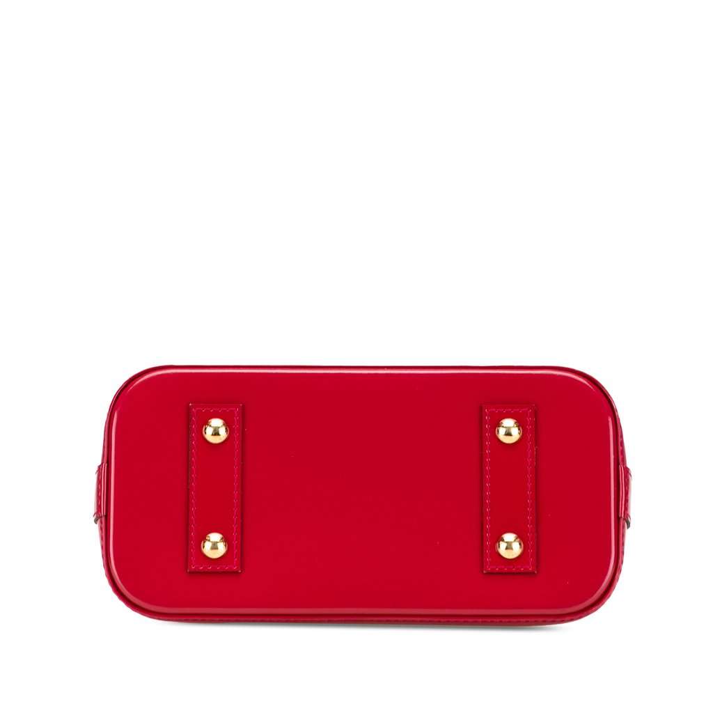 Louis Vuitton Monogram Vernis Alma BB Red Leather Very good - Inside View