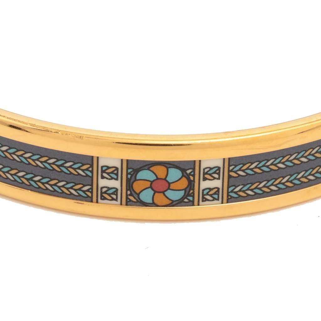 Hermès Narrow Printed Enamel Bangle 65 MultiColor Very good condition - Model View