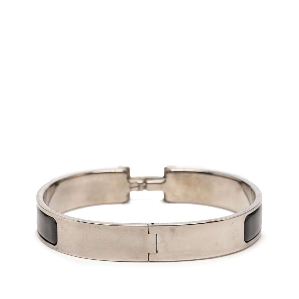 Hermès Narrow Enamel Clic H Bracelet PM Black Very good - Inside View