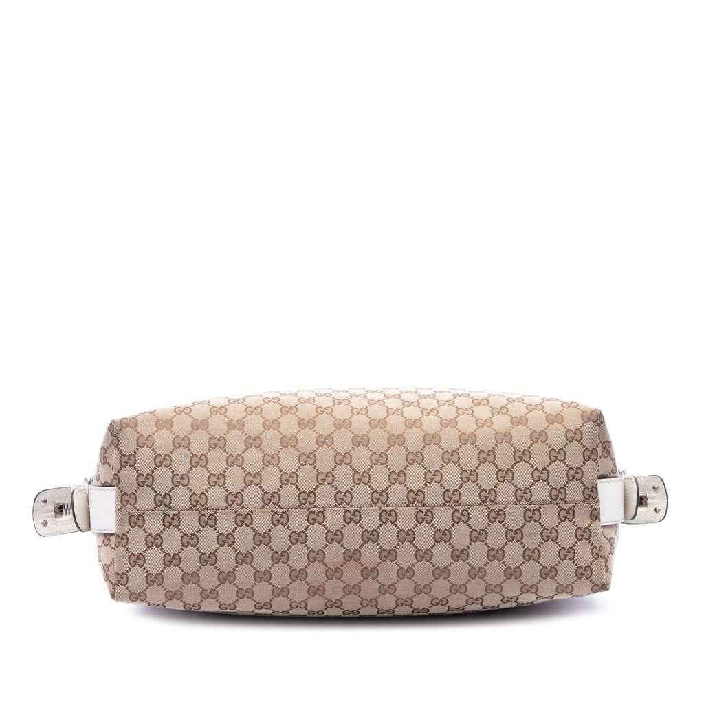 Gucci Medium GG Canvas Bamboo Bar Tote Beige Very good - Inside View