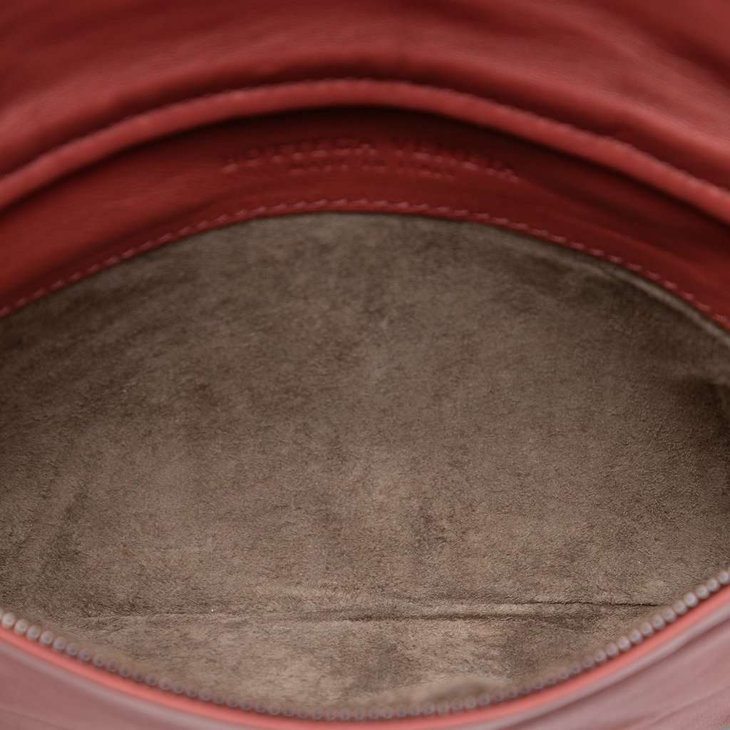 Bottega Veneta Nappa Intrecciato Turn Lock Clutch Red Leather Very good - Model View