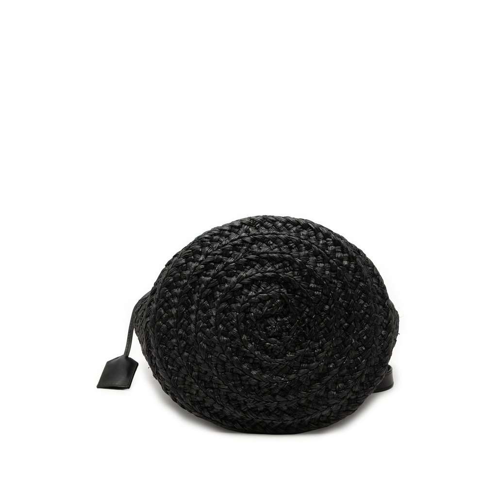 Saint Laurent Small Raffia Panier Tote Black Very good condition - Inside View
